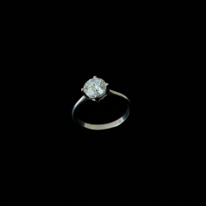 1.02 Carat Laboratory Grown Round Brilliant Diamond in 18k White Gold