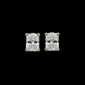 Cut Cornered Rectangular Modified Brilliant Diamond in 18k Gold (earrings) Cut Cornered Rectangular Modified Brilliant Diamond in 18k Gold (earrings)