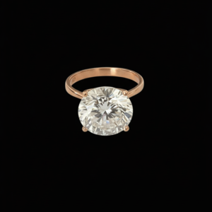 5.03 Carat Laboratory Grown Round Brilliant Diamond in 18k Rose Gold