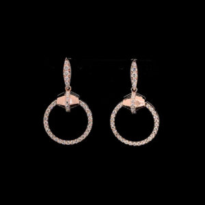 Horsebit Diamond Drop Earrings in 14K Rose Gold (1.92 CTW) Horsebit Diamond Drop Earrings in 14K Rose Gold (1.92 CTW)