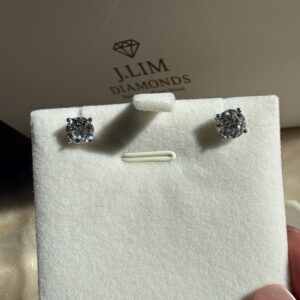 Round brilliant 2.3TCW 18k white gold EARRINGS