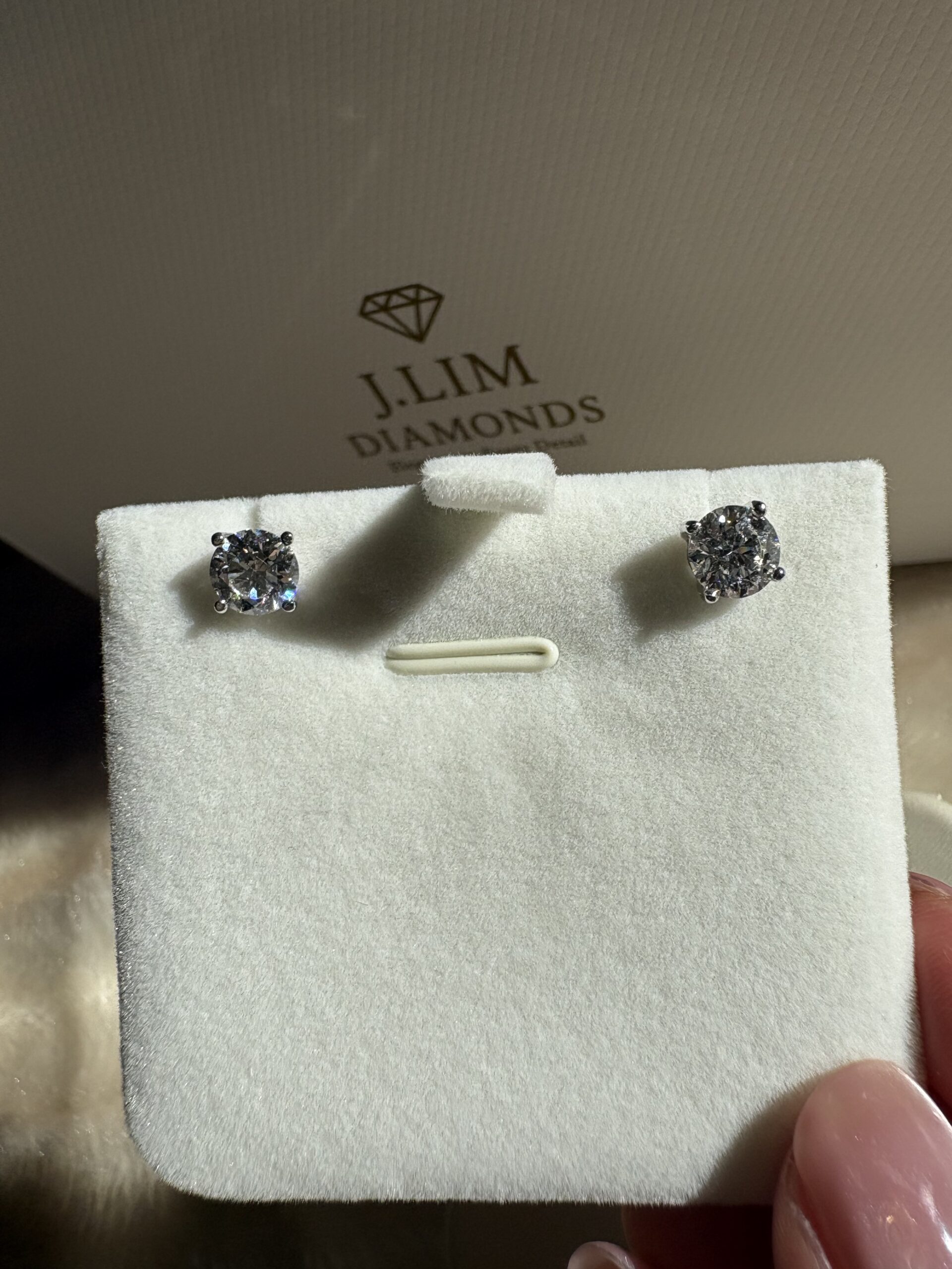 Round brilliant 2.3TCW 18k white gold EARRINGS
